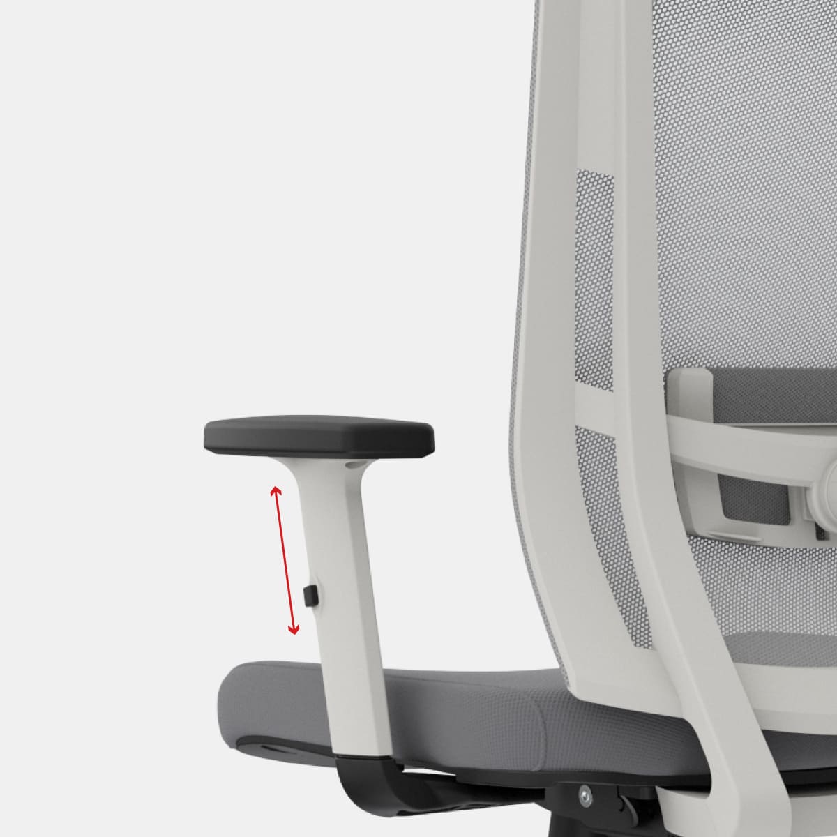 silla con brazos ajustables para oficina