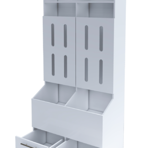 Dispensador de líquidos para clinicas o farmacia a la medida con gavetas. DECOINT