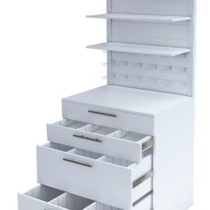 EXHIBIDORES DE PARED A Gavetero de Medicamentos con Exhibidor